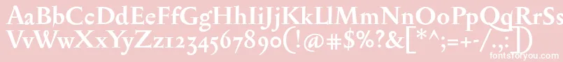 SerapionosfBold Font – White Fonts on Pink Background