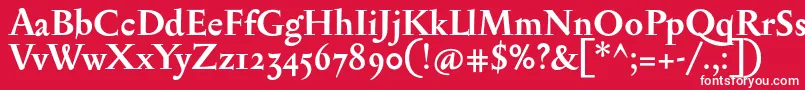 Шрифт SerapionosfBold – белые шрифты на красном фоне