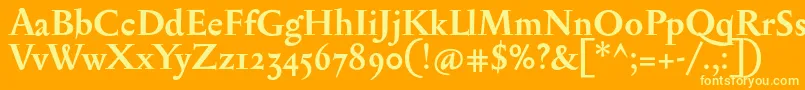 SerapionosfBold Font – Yellow Fonts on Orange Background