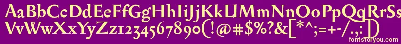 SerapionosfBold Font – Yellow Fonts on Purple Background