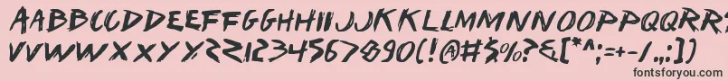 fuente Iwantv2 – Fuentes Negras Sobre Fondo Rosa