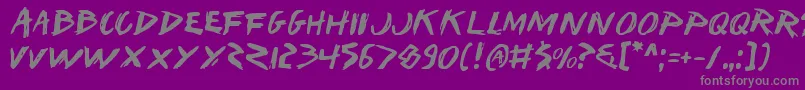 Iwantv2 Font – Gray Fonts on Purple Background