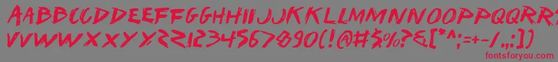 Iwantv2 Font – Red Fonts on Gray Background