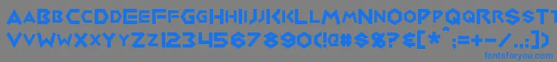 Medabots Font – Blue Fonts on Gray Background