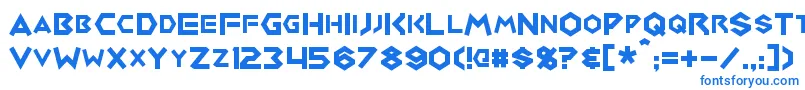 Medabots Font – Blue Fonts on White Background