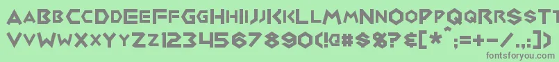 Medabots Font – Gray Fonts on Green Background