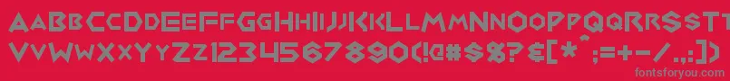 Medabots Font – Gray Fonts on Red Background