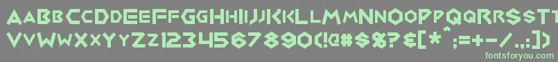 Medabots Font – Green Fonts on Gray Background