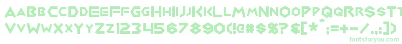 Medabots Font – Green Fonts on White Background