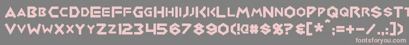 Medabots Font – Pink Fonts on Gray Background