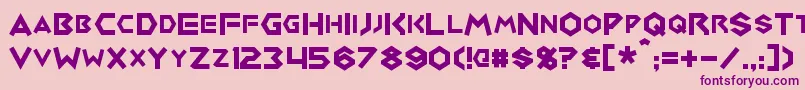 Medabots Font – Purple Fonts on Pink Background
