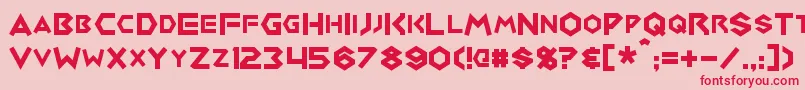 Medabots Font – Red Fonts on Pink Background