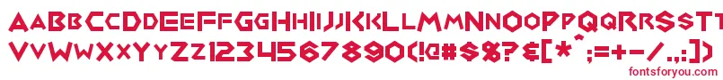 Medabots Font – Red Fonts on White Background