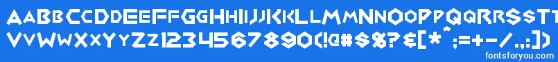 Medabots Font – White Fonts on Blue Background