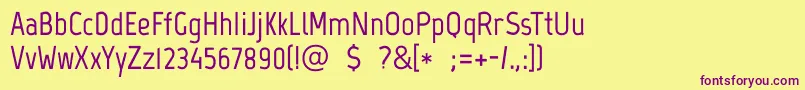 MarvelBold Font – Purple Fonts on Yellow Background