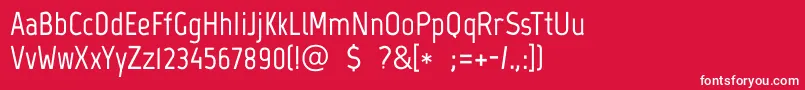 MarvelBold Font – White Fonts on Red Background