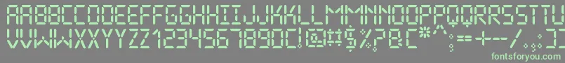 TheDisplaySt-fontti – vihreät fontit harmaalla taustalla