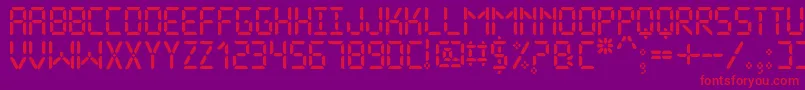 TheDisplaySt Font – Red Fonts on Purple Background