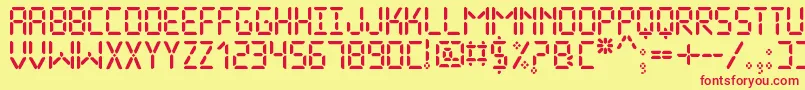 TheDisplaySt Font – Red Fonts on Yellow Background