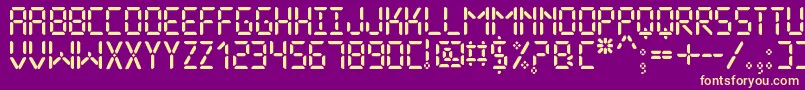 TheDisplaySt Font – Yellow Fonts on Purple Background