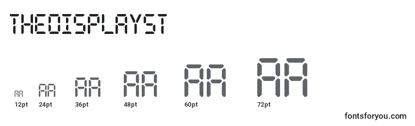 TheDisplaySt Font Sizes