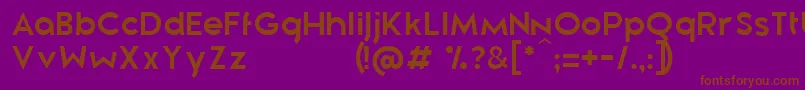 ZeroneroRegular Font – Brown Fonts on Purple Background