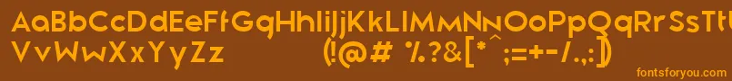 fuente ZeroneroRegular – Fuentes Naranjas Sobre Fondo Marrón