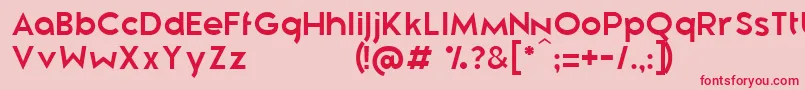ZeroneroRegular Font – Red Fonts on Pink Background