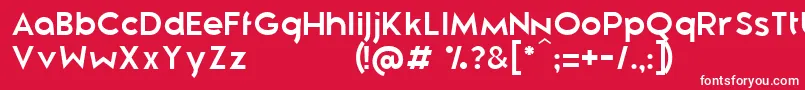 ZeroneroRegular Font – White Fonts on Red Background