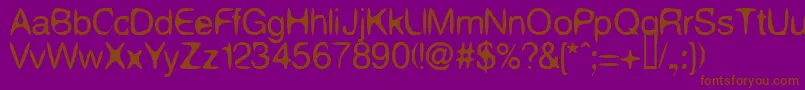 Aleatori Font – Brown Fonts on Purple Background