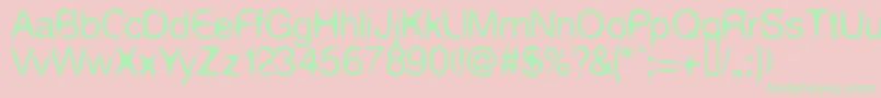 Aleatori Font – Green Fonts on Pink Background