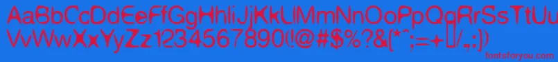 Aleatori Font – Red Fonts on Blue Background