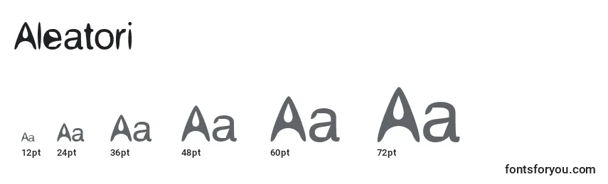 Размеры шрифта Aleatori
