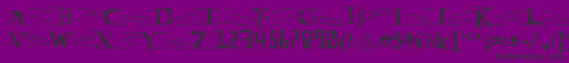 フォントMiltown ffy – 紫の背景に黒い文字
