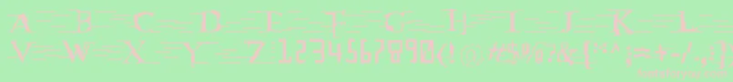 Miltown ffy Font – Pink Fonts on Green Background