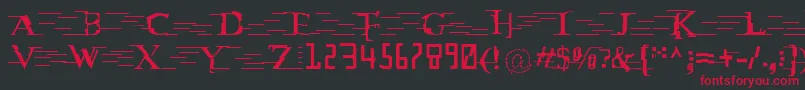 Miltown ffy Font – Red Fonts on Black Background