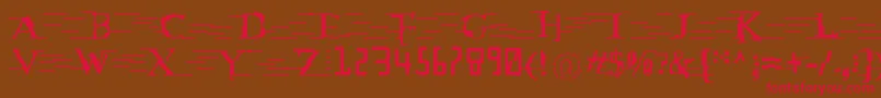 Miltown ffy Font – Red Fonts on Brown Background