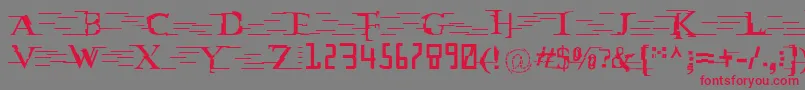 Miltown ffy Font – Red Fonts on Gray Background