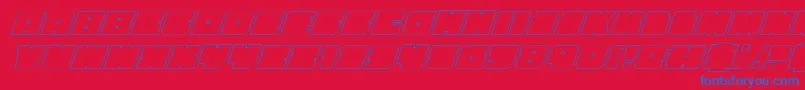 AnakefkaOutlineItalic Font – Blue Fonts on Red Background