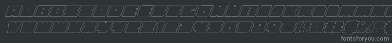 Шрифт AnakefkaOutlineItalic – серые шрифты на чёрном фоне