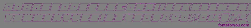 AnakefkaOutlineItalic Font – Purple Fonts on Gray Background