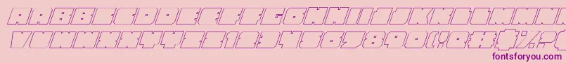 AnakefkaOutlineItalic Font – Purple Fonts on Pink Background