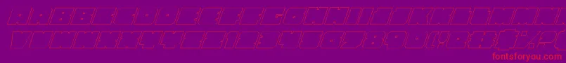 AnakefkaOutlineItalic Font – Red Fonts on Purple Background