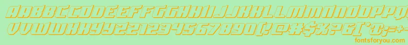 Spartaco3D Font – Orange Fonts on Green Background