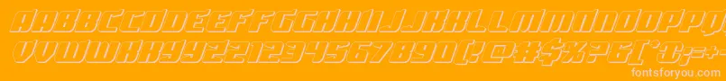 Spartaco3D Font – Pink Fonts on Orange Background