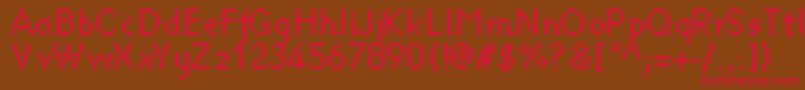 Kleinten Font – Red Fonts on Brown Background