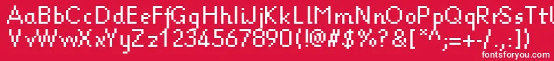 Kleinten Font – White Fonts on Red Background