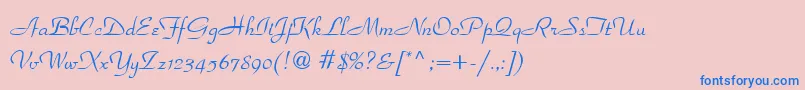 Paradisn Font – Blue Fonts on Pink Background