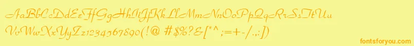 Paradisn Font – Orange Fonts on Yellow Background
