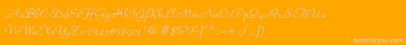 Paradisn Font – Pink Fonts on Orange Background